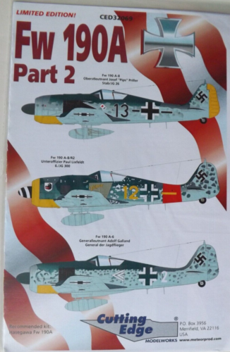 1/32 Cutting Edge Fw-190A #CED32069 Part 2 OOP/HTF/RARE fits HASEGAWA Fw 190A - Afbeelding 1 van 5