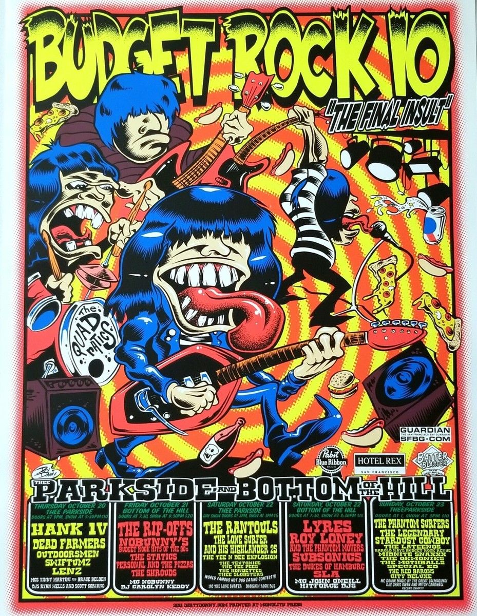 DIRTY DONNY CONCERT SIGNED ROCK POSTER SCREEN PRINT PUNK INDIE HC