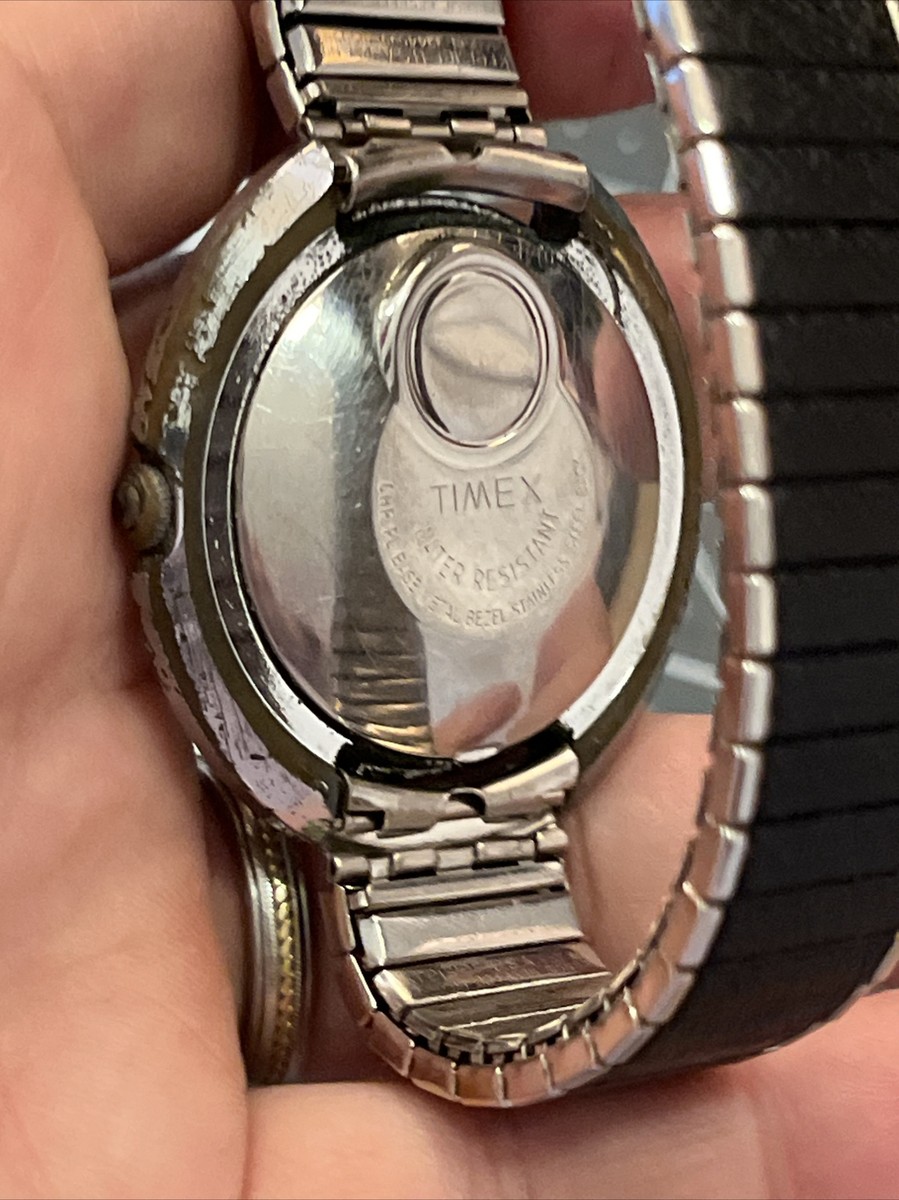 TIMEX Electric 腕時計 ステンレス　ジャンク Vintage 1973 Timex Electronic Watch UFO Silver Space-Age Set