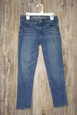 American Eagle Size 00 Hi-Rise Jegging Super Stretch Crop Jeans Msre 25.5x21.5