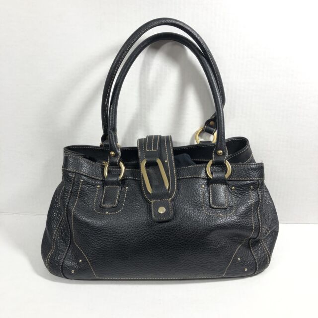 Wilsons Leather Black Medium Shoulder Bag Handbag Purse Gold Hardware | eBay