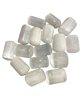 1X Selenite Tumbled Stone 30-35mm XL Healing Crystal Divine Communication Angel