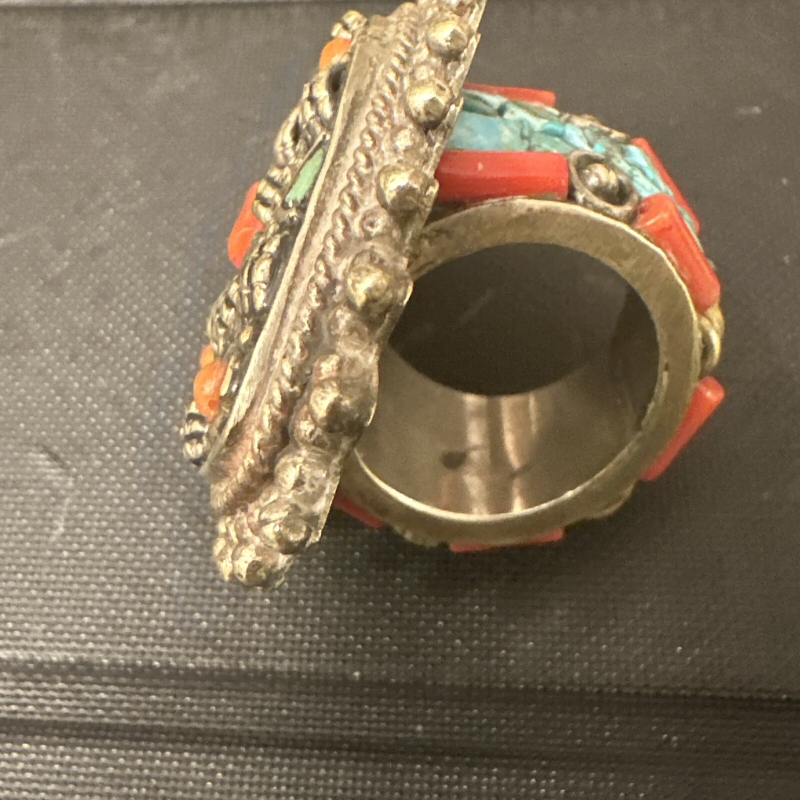 Beautiful Silver Plated Multicolor Ring - image 6