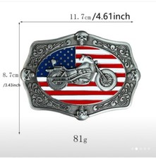 New USA Biker Skulls Belt Buckle