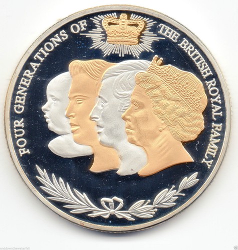 Moneda de oro de plata de la familia real rey Carlos III príncipe William George cáncer antigua - Imagen 4 de 12