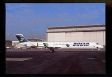Aviation Airplane Airline postcard J.J. #495 Dinar McDonnell Douglas MD81 Zurich