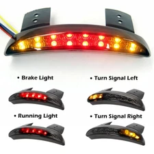 Fender Rear LED Turn Signals Stop Brake Tail Light For Harley Bobber Motorcycle