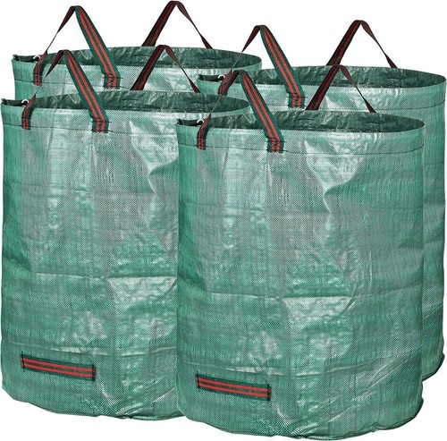 4/8tlg Gartensack Säcke Laubsack Gartenabfallbehälter 272/300L Gartentasche - Bild 4 von 28