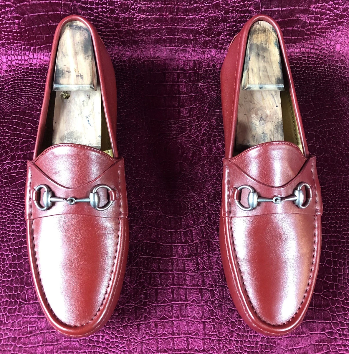 Gucci burgundy loafers sale