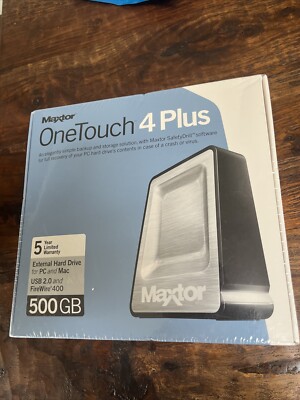 Sealed Brand New Maxtor OneTouch 4 Plus 500GB External Hard Drive