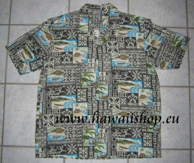 Aloha-Shirt (Hawaii-Hemd) - 100% Made in Hawaii - Poly / Cotton - Größe ''S''