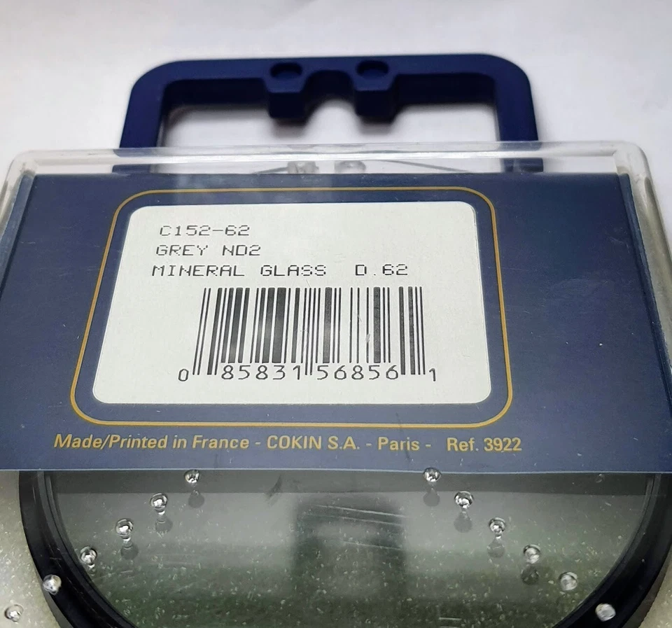 62mm Genuine Cokin ND2 ND 2 Lens filter 62 mm Neutral Density ND2X ND 2X France - Image 3 of 4