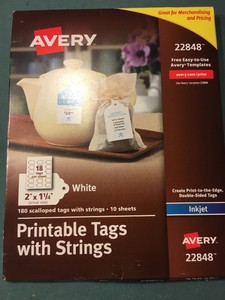 avery printable tags with strings