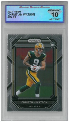 2022 Panini Prizm CHRISTIAN WATSON #314 Rookie RC   DSG 10 Gem Mint