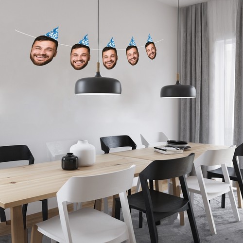 Personalised Face Bunting With Party Hat, Photo Banner CUTOUT Party Accessory - Picture 113 of 280