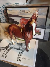 Breyer model horse CANCION 2023 PREMIER CLUB Box Bag COA Sticker & Drawing Matte
