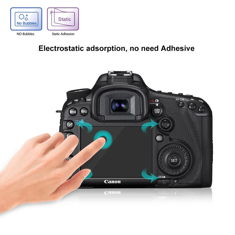 Tempered Glass Screen Protector For Canon EOS 5D Mark III (5D3) Anti-Scratch - Image 2 of 4