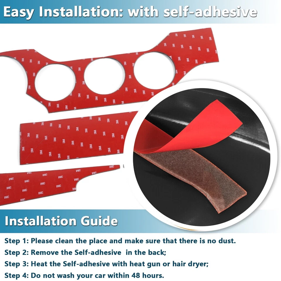 Kit de 26 piezas pegatinas interiores accesorios interiores para Ford Mustang 2015-2024 Foto 3 de 4