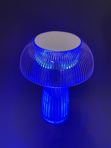 Lampada da tavolo moderna RGB LED cristallo fungo lampada camera a batteria arredamento - Foto 7 di 7