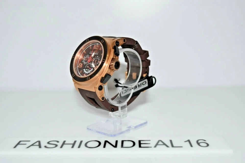 Nuevo Reloj Orefici REGATA RG SS Marrón Silicona Cronógrafo ORM1C4809 Precio de venta sugerido por el fabricante $795 Foto 2 de 3