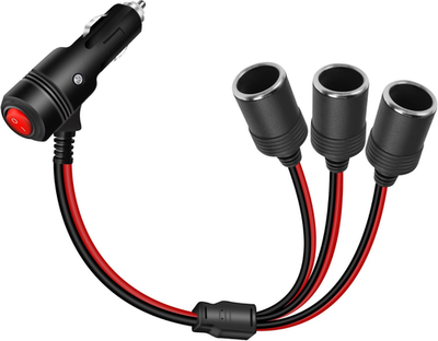 12V 24V 3 Way Cigarette Lighter Splitter Adapter with on off Switch, Car  Cigaret