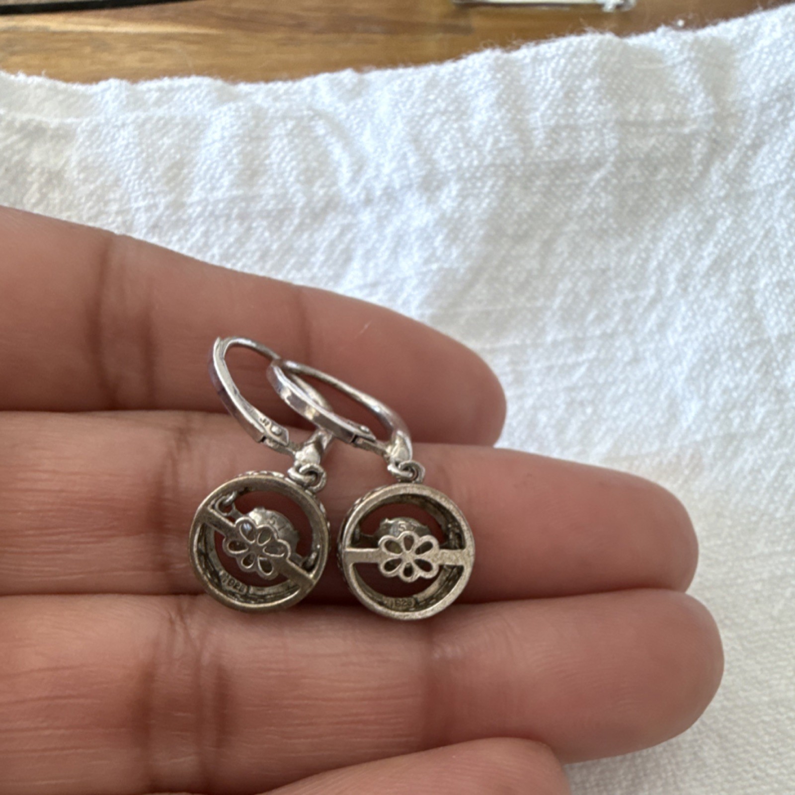 Handcrafted Sterling Silver Opal Dangle Earrings … - image 3