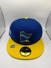 New Era 59FIFTY Minnesota Twins 10000 Lakes 7 1/8 Fitted Hat Blue/Yellow