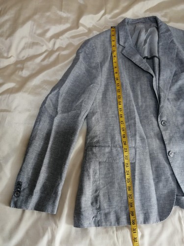 Hugo Boss mens Pure Linen Jackets Blazer Light Grey UK 44 Chest 44in. Very Good - Picture 6 of 21