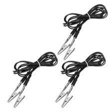 3Pcs ESD Grounding Cable Cord with Alligator Clip 180cm/70.87 Inch Black