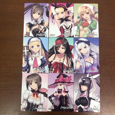 Shining Hearts T2 Art Works Gamers Bromide 9 Stück Sammlerstück Japan Anime