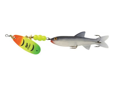 Mepps Comet Mino Inline Spinner 3'' with Shad Mino Hot Firetiger Blade 7/16 oz