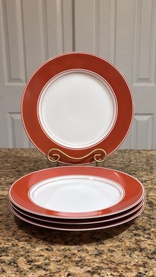 Fitz and Floyd Rondelet Terra Cotta Charger Plates Set of 4   12  Vintage 1975