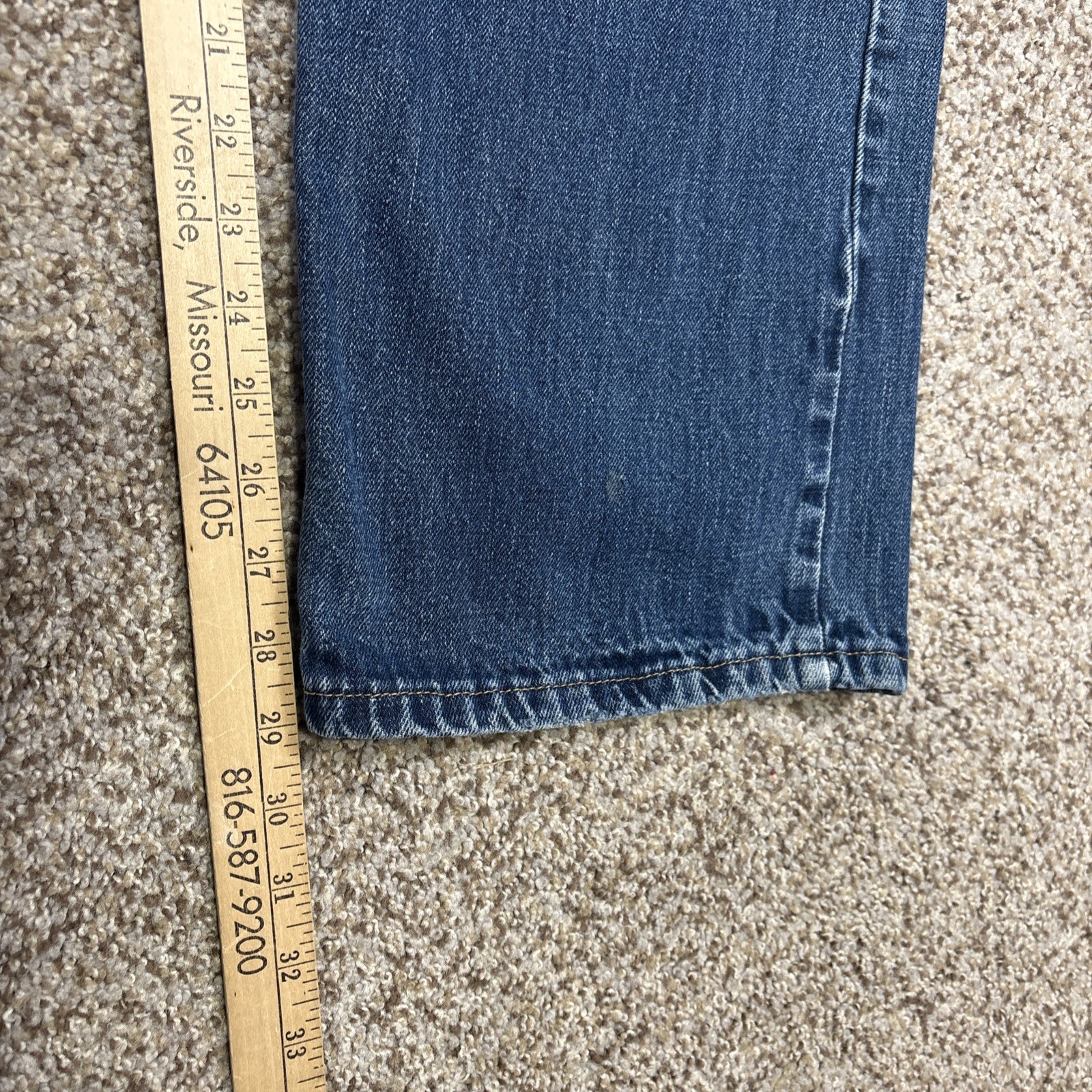 Wrangler Jeans Mens 38x29 Blue Cotton Loose Fit Denim Workwear Distressed - View 8