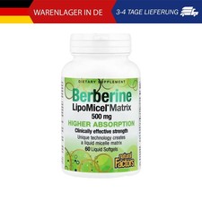 Natural Factors, Berberin LipoMicel Matrix, 500 mg, 60 flüssige Weichkapseln