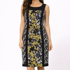 SIMPLY VERA Wang Sheath Dress Womens Medium Office Boho Career Chic Fall