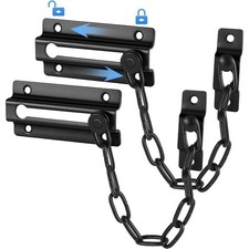 2Pcs Heavy Duty Door Chain Restrictor Latch Bolt Slide Guard Home Security Lock