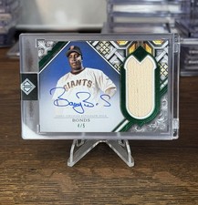 🔥Barry Bonds 2025 Topps Transcendent Game Used Bat Relic Auto #4/5 SF Giants