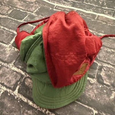 Vintage Nylon 70’s GUCCI Flight Hat Ear Flaps Block Red Green Reversible Cap EUC Vintage Nylon 70 main image 2