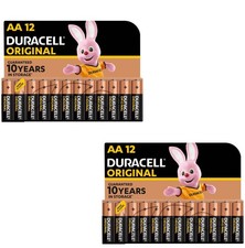 Duracell Original AA Batteries 2 x 12Pk  ( LR6 / MN1500 ) Long Lasting Batteries