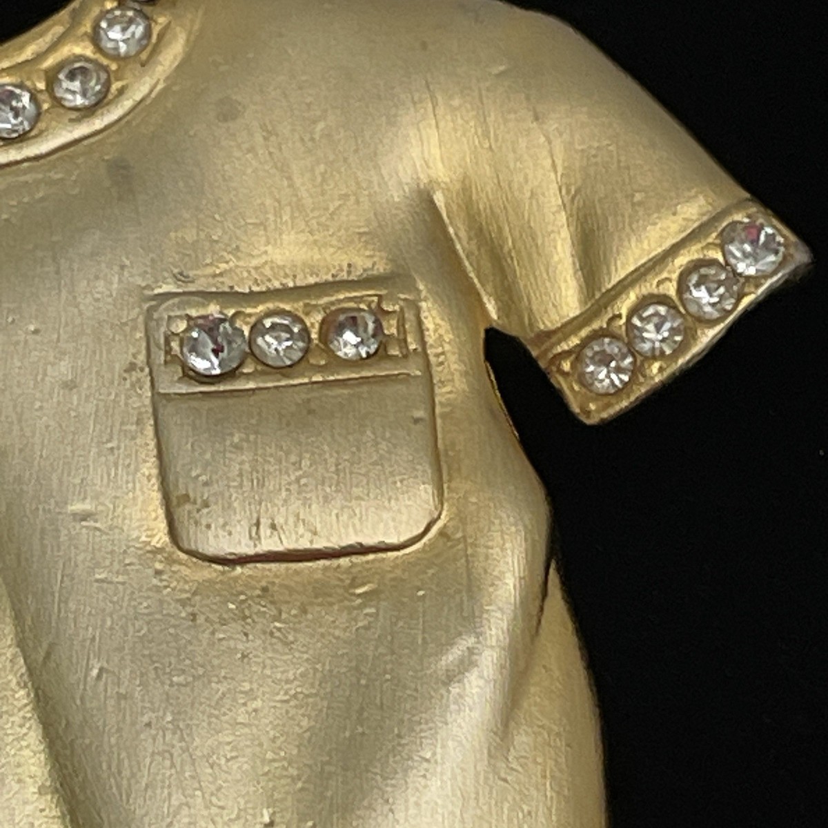 食器 JJ VTG 90s JJ Brooch Set Tee Shirt, Jeans Pants Matte Gold