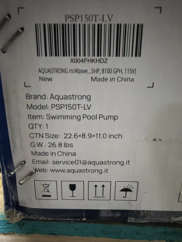 PSP150T-LV 1.5 HP 115V Pool Pump, 8100GPH - Image 4 of 4