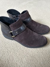 Hotter Linton Brown Leather And Suede Ankle boots Size 7 New