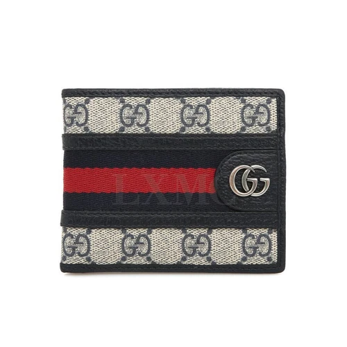 Portefeuille Gucci Ophidia GG Web Supreme bleu marine 597606 129086810
