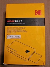 KODAK MINI 2 INSTANT 4 PASS BLUETOOTH PHOTO PRINTER - WHITE NEW