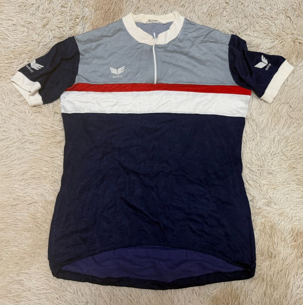 Vintage 80`s Cycling Erima Jersey West Germany Size M 5/6