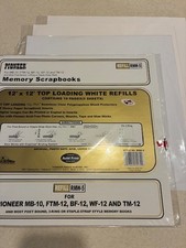 Pioneer 12 x12 Top Loading White Memory Book Refill Pages 5 Sheets plus 3  NEW