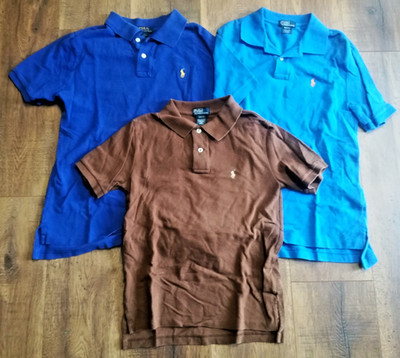 3 Boy's Ralph Lauren Polo shirts - Small, Medium and Large