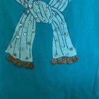 Lili Gaufrette Girls Turquoise Blue Graphic Sequin T-Shirt Size 5 Short Sleeve — photo 2