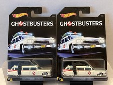 2016 Hot Wheels Ghostbusters ECTO-1 Cadillac Ambulance #7/8 HC12 Lot Of 2
