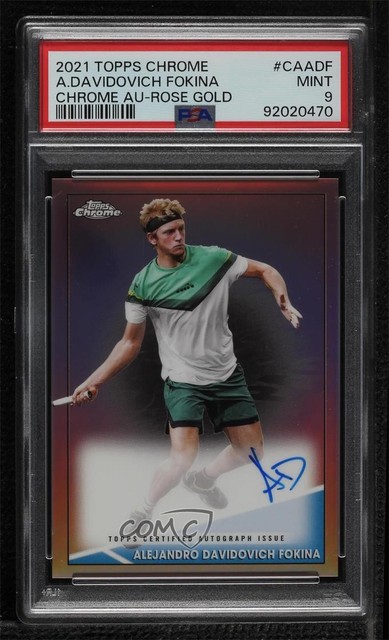2021 Chrome Rose Gold 8/10 Alejandro Davidovich Fokina PSA 9 Rookie Auto RC